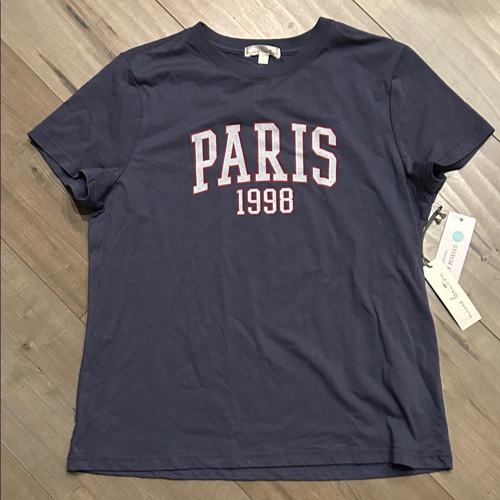 Nine Britton Blue T-shirt Paris 1998 Print